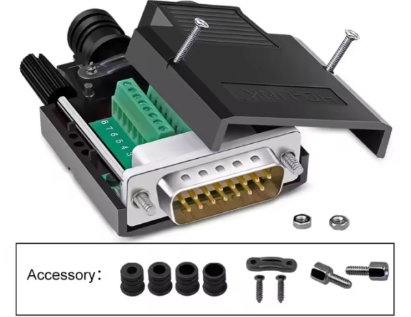 CONECTOR DB15, MACHO, MALE